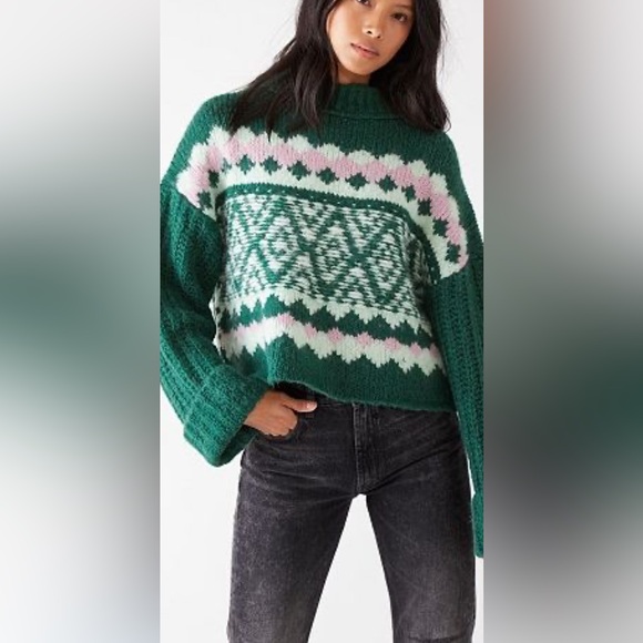 Free People Sweaters - Free People Fair Isle Chunky Knit Sweater – Size XL